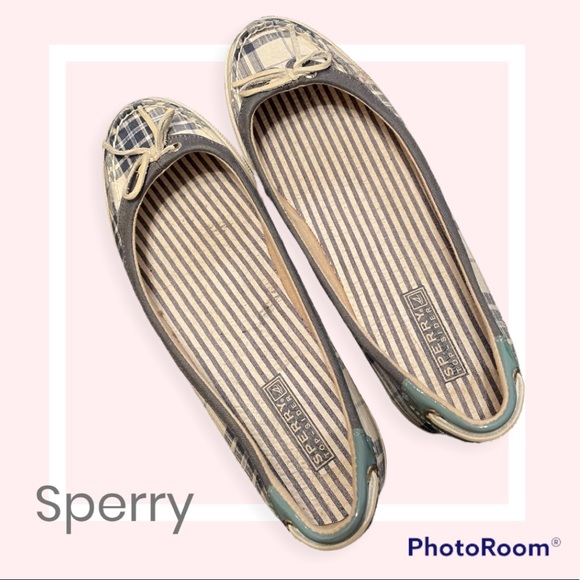 Sperry Top Sider Plaid Flat Women’s Shoes - Picture 4 of 6